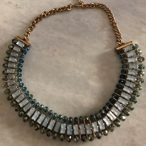 Blue and gold statement necklace